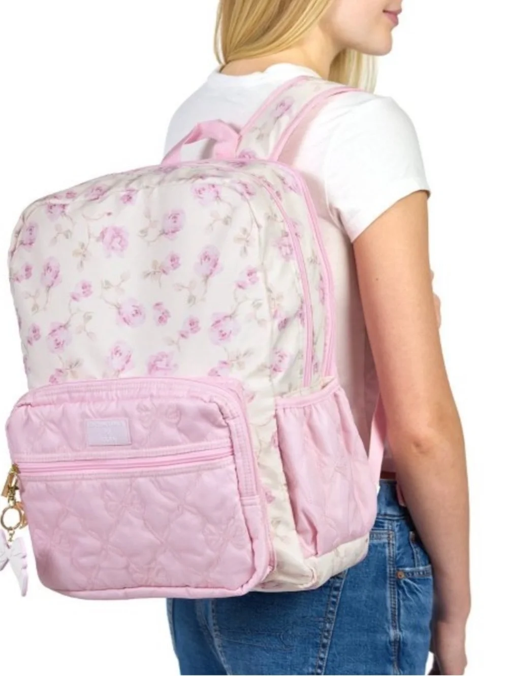NWT LoveShackFancy x Target - Yoobi Ribbon Rosa Backpack Sterling Dusk